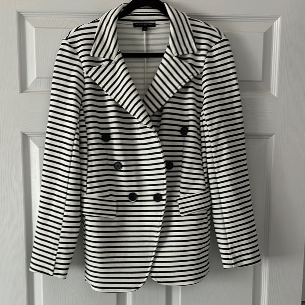 Banana Republic Blue and White Blazer Tailored Fit